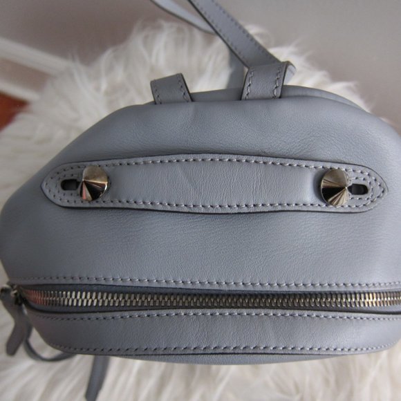Fendi By The Way Backpack Studded Leather Mini Light Blue - Picture 12 of 12